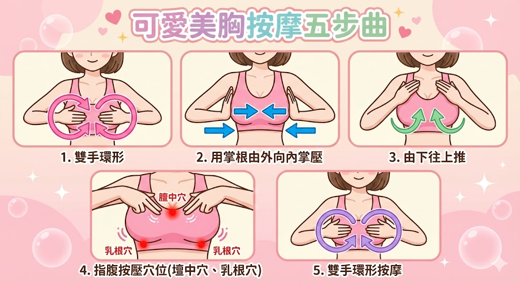 美胸按摩五步曲