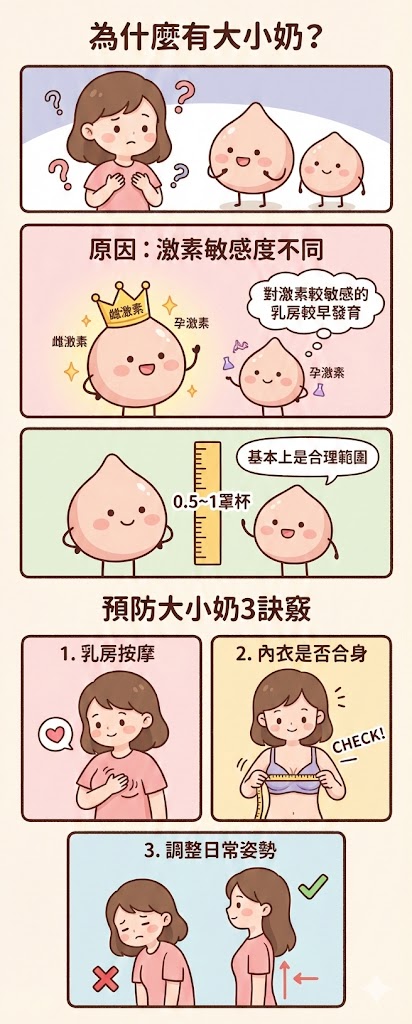 為什麼有大小奶?