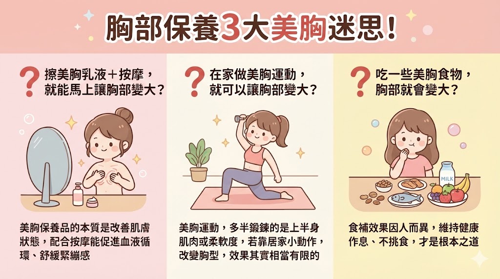 胸部保養3大美胸迷思！
