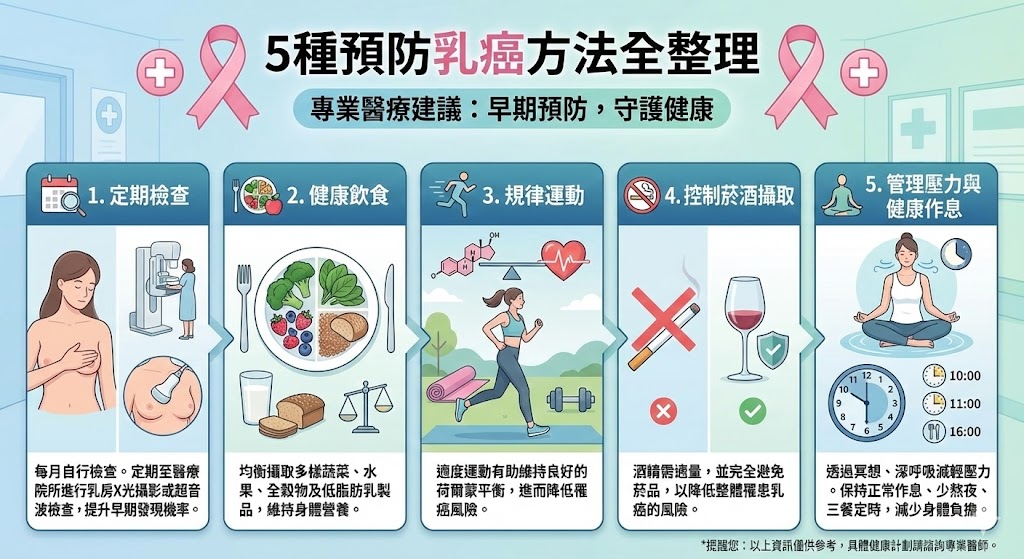 5 種預防乳癌方法全整理