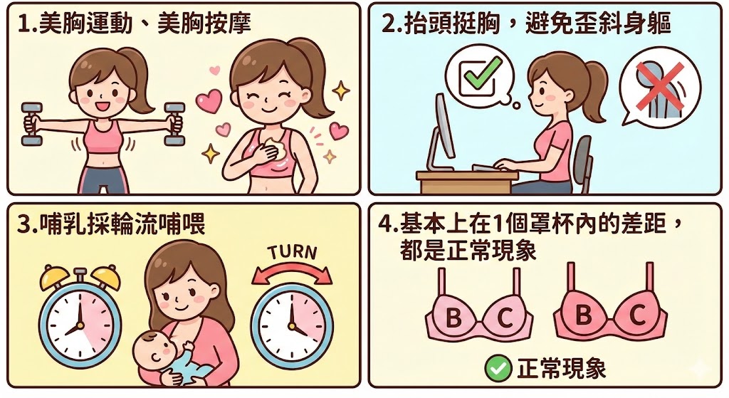 如何改善大小奶呢？