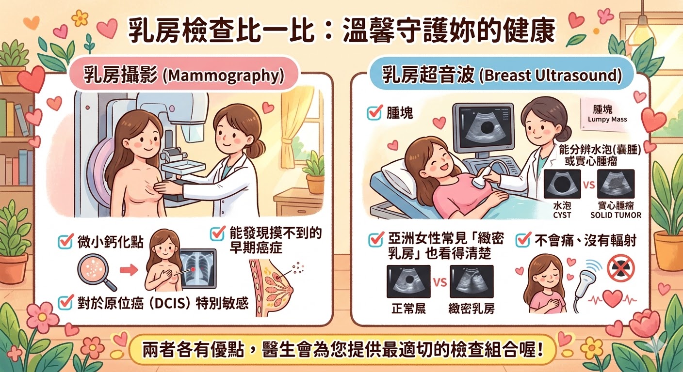 乳房超音波VS乳房攝影