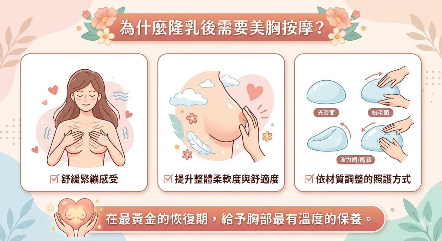 為什麼隆乳後需要美胸按摩？
