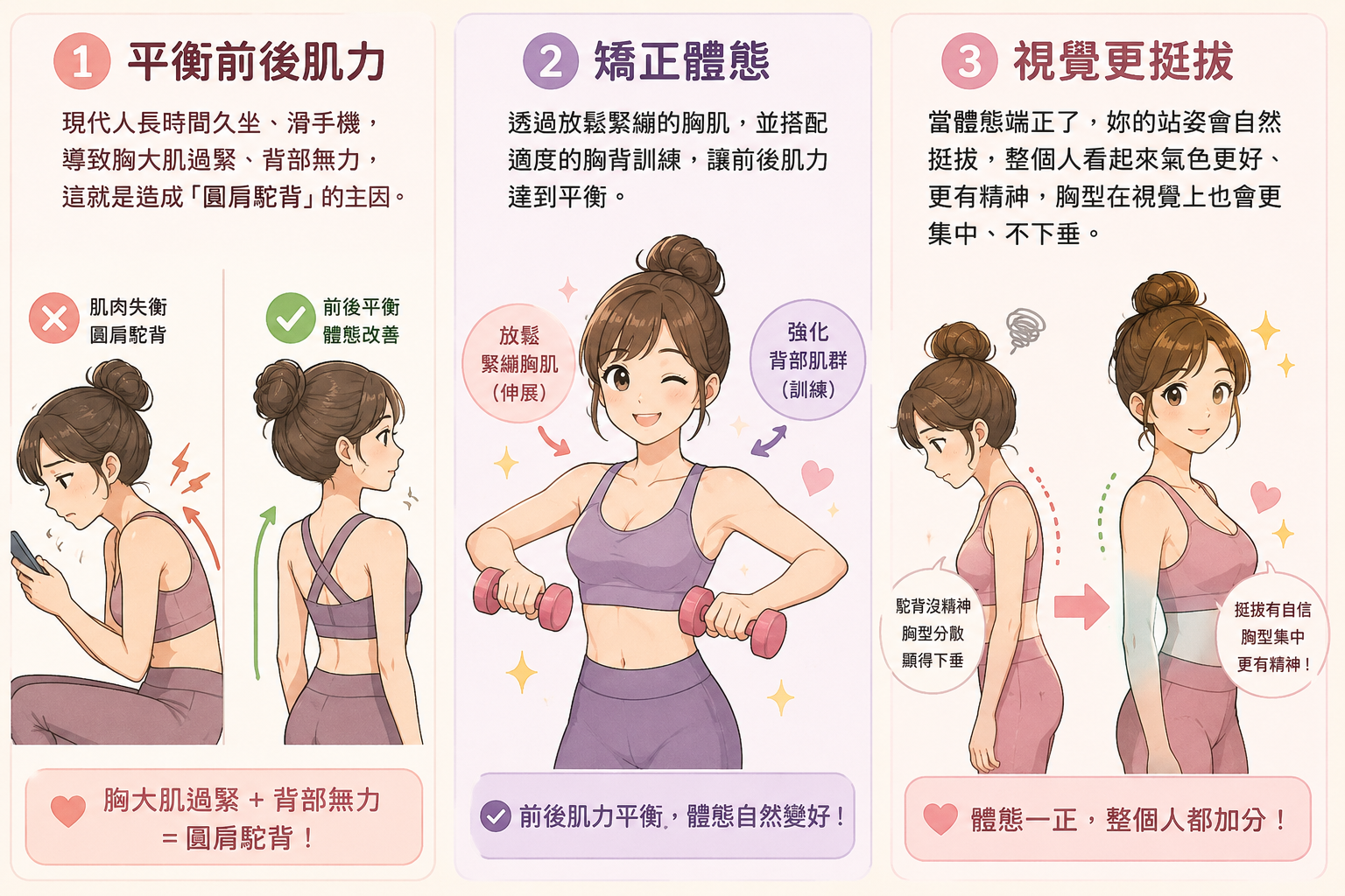 為什麼女生也需要練胸？