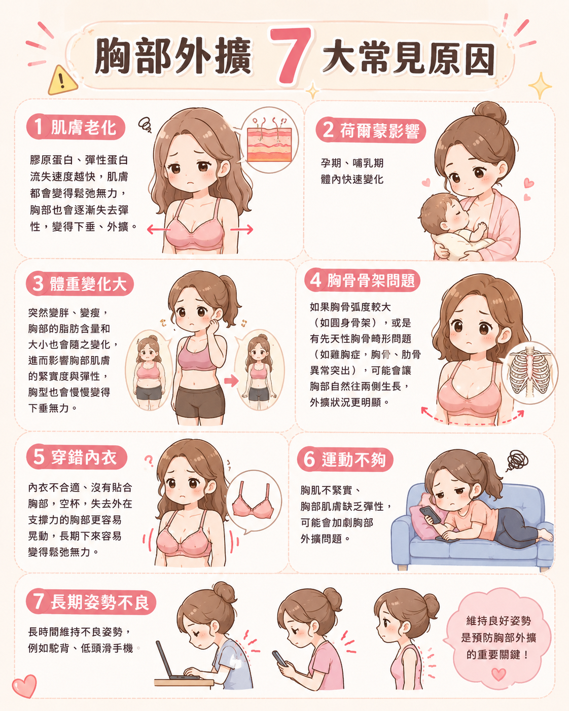 胸部外擴 7 大常見原因